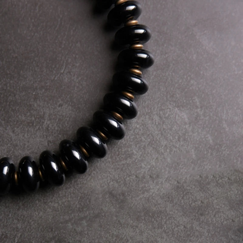 BESPOKE ONYX BEAD AND SOLID COPPER BRACELET