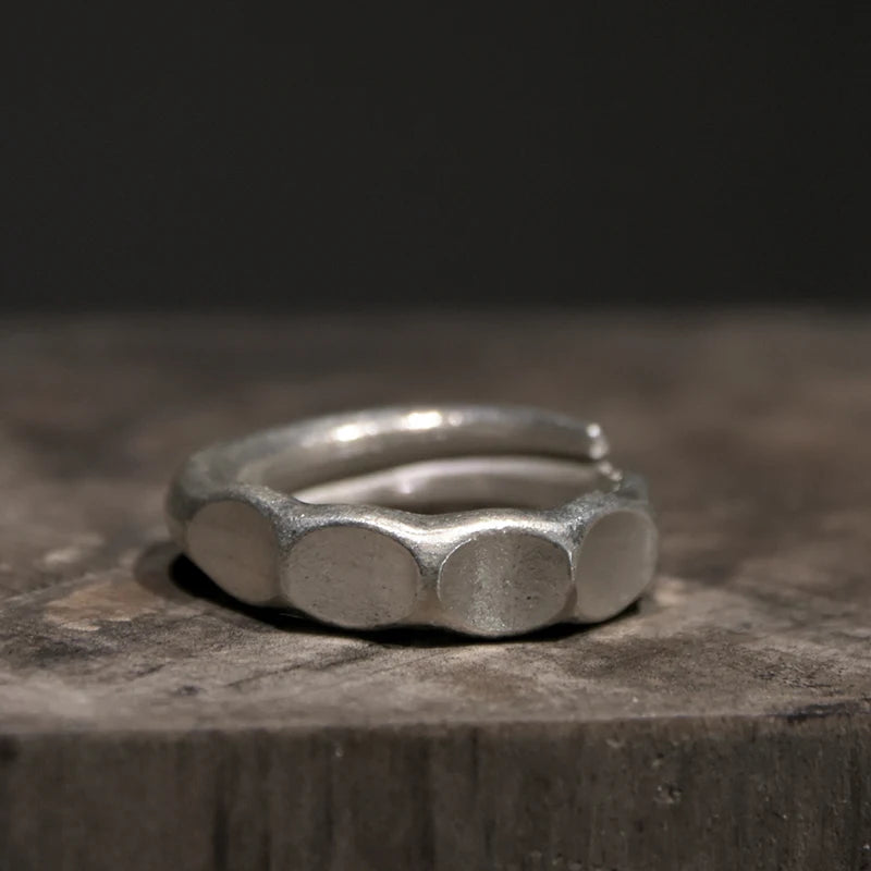 BESPOKE CONCAVE SILVER HOPE RING