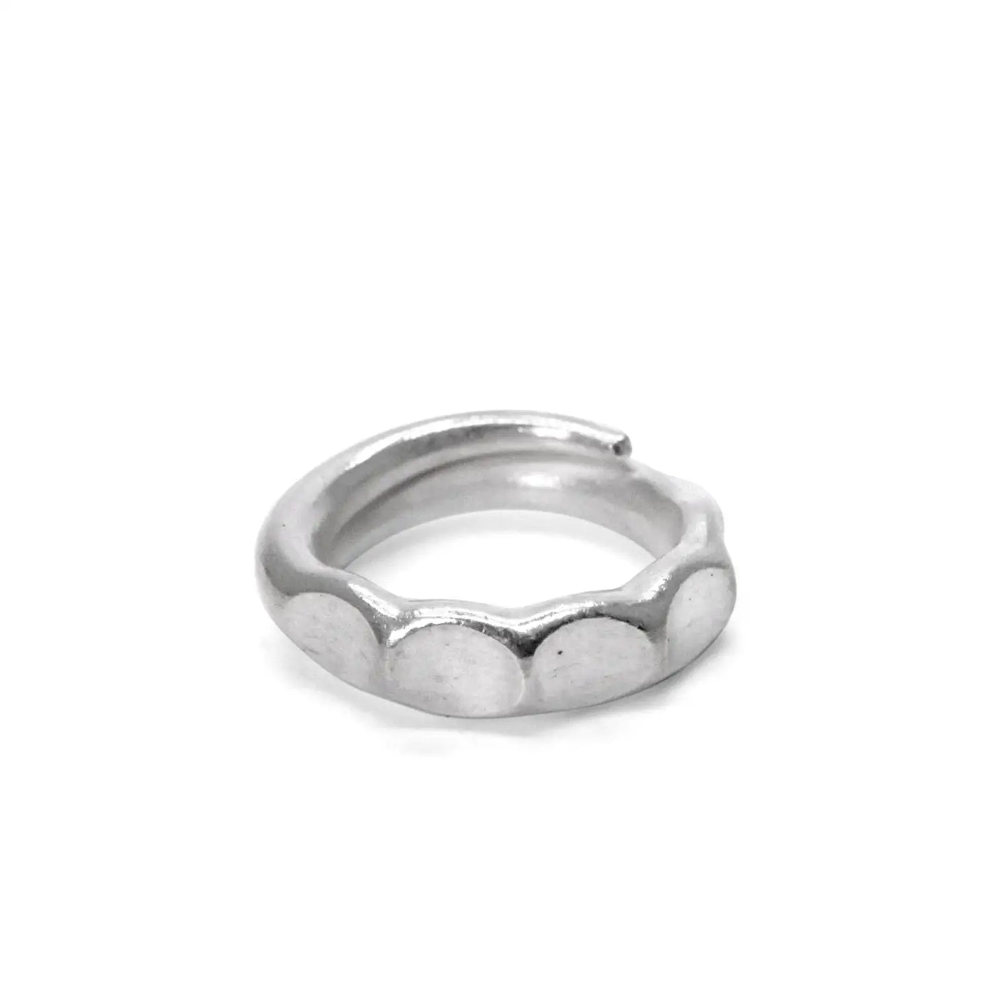 BESPOKE CONCAVE SILVER HOPE RING