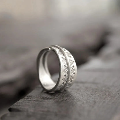 BESPOKE HANDFORGED STERLING SILVER BOHEMIAN STYLE RING