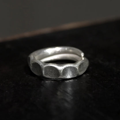 BESPOKE CONCAVE SILVER HOPE RING