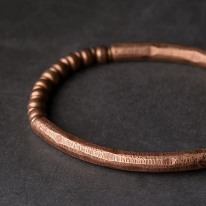 Whole Viking Hammered Pure Copper Bracelet Retro Processed Oxidized Street Rock Style Metal Vajar Unisex Men Women Gift Jewelry
