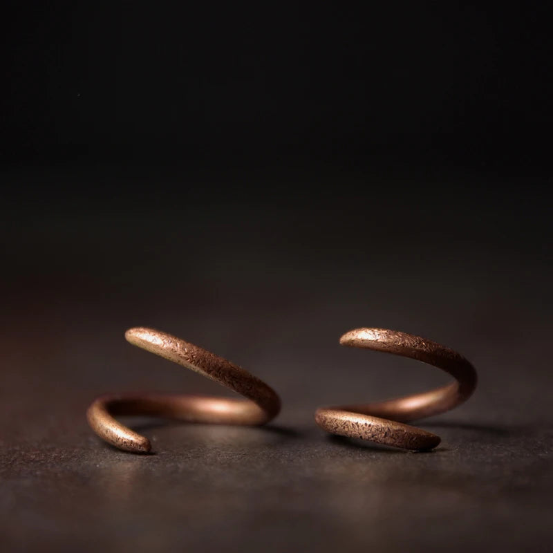 BESPOKE SNAKED STYLE SOLIC COPPER RING