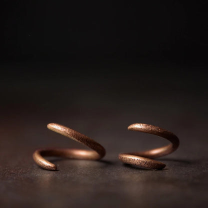 BESPOKE SNAKED STYLE SOLIC COPPER RING