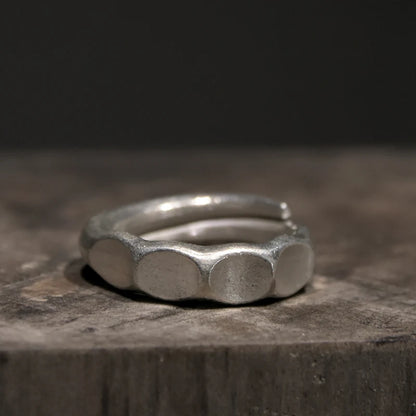 BESPOKE CONCAVE SILVER HOPE RING
