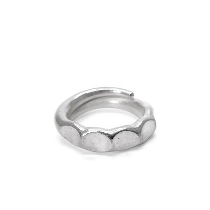 BESPOKE CONCAVE SILVER HOPE RING