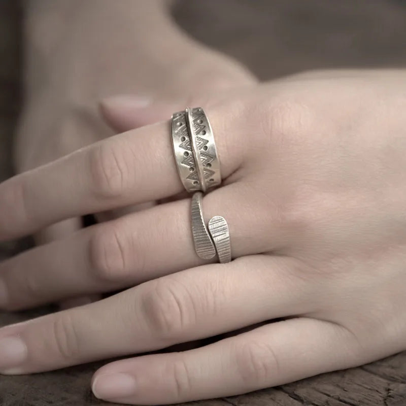 BESPOKE HANDFORGED STERLING SILVER BOHEMIAN STYLE RING