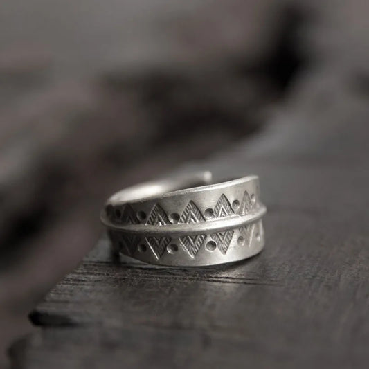 BESPOKE HANDFORGED STERLING SILVER BOHEMIAN STYLE RING